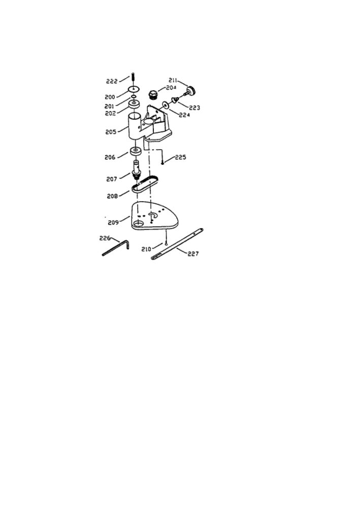 Offset Base Diagram and Parts List for 7319  Porter Cable Laminate Trimmer